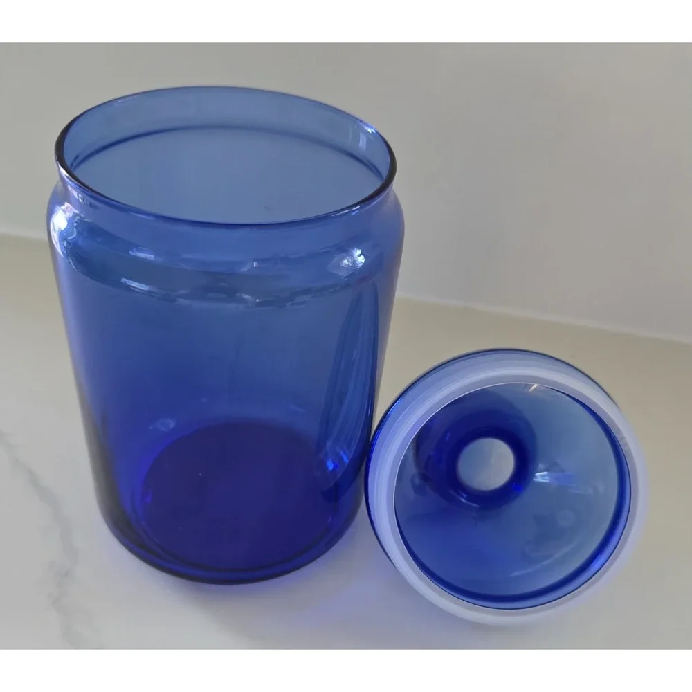 Cobalt Blue Apothecary Canister Storage Jar‎ With Lid